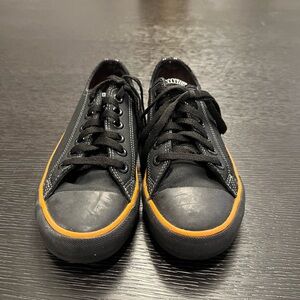 Harley-Davidson Black Sneakers with Orange Trim